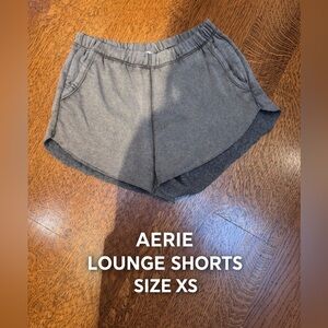 Aerie Olive green/Gray Lounge Shorts XS Soft Terry Elastic Waist Comfy Casual